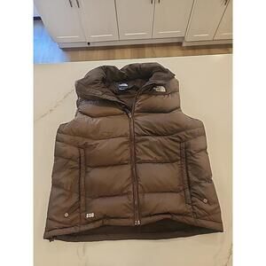 The North Face Brown 550  Puffer  Down Vest Jacket Size Large